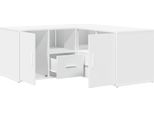 Vidaxl Scaffale Ad Angolo Bianco 160X40X45 Cm Materiale A Base Di Legno