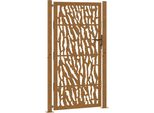 Vidaxl Cancello Da Giardino 100X200 Cm In Acciaio Resistente Agli Agenti Atmosferici Trace Design
