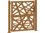 Vidaxl Cancello Da Giardino 100X100 Cm In Acciaio Corten Design Luminoso