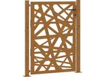 Vidaxl Cancello Da Giardino 100X125 Cm In Acciaio Corten Design Chiaro