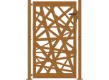 Vidaxl Cancello Da Giardino 100X150 Cm In Acciaio Corten Design Luminoso