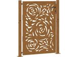 Vidaxl Cancello Da Giardino 100X150 Cm In Acciaio Resistente Agli Agenti Atmosferici Design A Fiamma