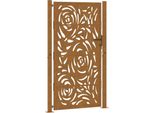 Vidaxl Cancello Da Giardino 100X175 Cm In Acciaio Resistente Agli Agenti Atmosferici Design A Fiamma