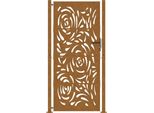Vidaxl Cancello Da Giardino 100X200 Cm In Acciaio Resistente Agli Agenti Atmosferici Design A Fiamma