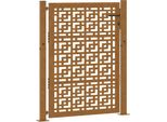Vidaxl Cancello Da Giardino 100X150 Cm In Acciaio Resistente Agli Agenti Atmosferici, Design A Croce