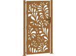 Vidaxl Cancello Da Giardino 100X175 Cm In Acciaio Resistente Agli Agenti Atmosferici Design A Onda