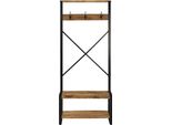 Vidaxl Appendiabiti 80X40X190 Cm Legno Massiccio Grezzo Mango