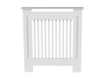 Fativo Copriradiatore 78 × 19 × 92 Cm – Copertura Per Radiatore Alta In Bianco, In Mdf Ispessito, Con Lamelle Verticali