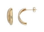 Paar Ohrstecker Vivance "Halbcreolen", Gelb (Gelbgold 375), Ohrringe, Damen, Gelbgold 375