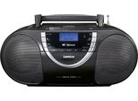 LENCO CD-Radiorecorder SCD-6900BK - Tragbarer Radio-CD-Player mit DAB+, BT und Kassette, schwarz, B:26cm H:20,5cm T:37cm, Radios
