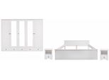 Schlafzimmer-Set OTTO HOME Hugo, weiß, B/H: 180cm x 200cm, Schlafzimmermöbel-Sets, Bett 180x200 cm, 5-trg Kleiderschrank und 2 Nachttische