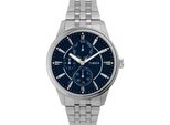 Multifunktionsuhr Timex "Chicago", Edelstahlfarben, Armbanduhren, Herren, Quarzuhr, Armbanduhr, Herrenuhr, Edelstahlarmband, Datum, Leuchtzeiger