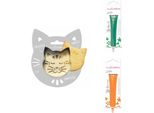 Set Di Biscotti In Rilievo Per Gatti + 2 Penne Di Cioccolato Verde E Arancione