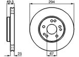 Bosch 0 986 478 428 - Oe A 124 421 24 12 Disco Freno Per Classe E (S124), Classe E (C124), Classe E (A124), Classe E (W124)