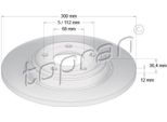 Topran 113 011 - Oe 8K0 615 601M Disco Freno, Asse Posteriore Per Q5 (8R), A7 (4G), A6 (4G), A5 (8T), A4 (8K)