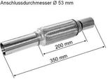 Hjs 83 00 8545 Tubo Di Scarico Flessibile Per Fiat Tipo (160) Tempra (159) Tempra S.W. (159) Per Alfa Romeo 155 (167) Per Lancia Delta Ii (836)