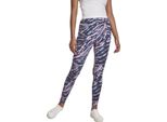 Urban Classics - Leggings A Vita Alta Tie Dye Da Donna - Ombra Scura/Rosa - Xs