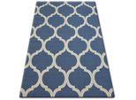 Tappeto Scandi 18218/591 - Trellis Azzurro 80X150 Cm