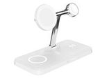 Hyperjuice Next Qi2 4-In-1 Magnetische Ladestation Weiß/Silber