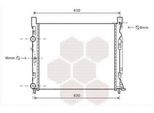 Van Wezel 43002470 Radiatore Radiatore Acqua Radiatore Motore Adatto Per MERCEDES-BENZ Citan Furgone (415) Citan Combi / Tourer (415) Citan Mixto (415)