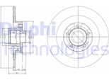 2X Disco Freno Delphi BG9024RS Per Renault Espace Iv (JK0/1_) Vel Satis (BJ0_)