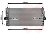 Van Wezel 58004246 Intercooler Per Vw Transporter Iv Bus (70B, 70C, 7DB, 7DK, 70J, 70K, 7DC, 7DJ) Turbo Intercooler