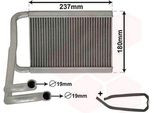 Van Wezel 82016700 Scambiatore Di Calore Riscaldamento Interno Radiatore Per Hyundai Ix35 (Lm, El, Elh) Per Kia Sportage (Sl)