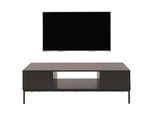 Tv-Rack MCW-O39, Tv-Board Fernsehtisch Lowboard Tv-Schrank Ablage FäCher, Melamin Mdf 39X120X60Cm ~ Holzoptik Schwarz