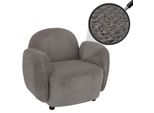 Sessel MCW-P33, Lounge-/Relax-/Cocktailsessel Polstersessel, Stoff/Textil Chenille (330 G/M²) ÖKo-Tex ~ Hellgrau
