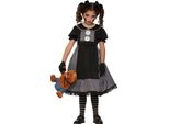 Bristol Novelty - Costume Da "Bambola Di Pezza"" Per Bambina BN2806 (S) (Nero/Bianco)"