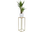 Howhomely Sgabello Per Piante In Metallo 70 Cm - Sgabello Per Fiori In Metallo Oro - Supporto Per Fiori