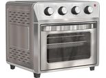 Minibackofen mit Umluft, Heißluftfritteuse, 6 Heizmodi, Timer, Zubehör, 24L, Silber