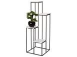 Howhomely Sgabello Per Fiori In Metallo Nero 110 Cm - Portafiori Con 4 Ripiani