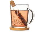 Tazza Grande + Infusore Per Tisane Con Supporto In Vetro Di Bambù
