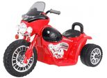 Moto Chopper A Batteria Per Bambini, Rosso + 3 Ruote + Suoni + Luci Led