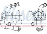 Nissens 989433 Radiatore Egr Per Opel Corsa D Hatchback (S07) Ricircolo Dei Gas Di Scarico