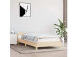 The Living Store Struttura Letto Con Testiera Crema 90X190 Cm In Tessuto