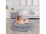 Yakimz Cane Letto Posto Letto Gatto Gatto Peluche Cane Cuscino Coccolone Letto Grigio Chiaro 80Cm