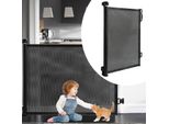 Cancelletto Di Sicurezza Per Scale Cancelletto Di Sicurezza Per Porte Estensibile Cancelletto Di Barriera Roll, Estensibile Da 0 A 180 Cm Per Bambini E Animali Domestici, Nero