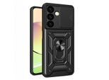 Custodia Hybrid Armor Camshield Per Xiaomi Poco C65 / Redmi 13C Blindata Con Copertura Della Fotocamera - Nero