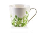 Mondex | Tazza Da Caffè - Tazza In Porcellana - Eddy Leaves - 400 Ml - Motivo Floreale Verde - Elegante Tazza Da Caffè - Lavabile In Lavastoviglie