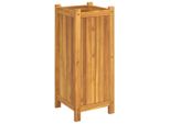 Vidaxl Fioriera Con Inserto 31X31X75 Cm In Legno Massiccio Di Acacia