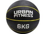 Palla Medica Urban Fitness Gialla 6 Kg - Palla Fitness Per Allenamento Della Forza
