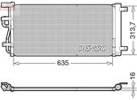 Denso DCN15007 - Oe 20874703 Condensatore Aria Condizionata Con Essiccatore Per Captiva, Antara (L07)