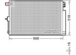 Denso DCN06019 - Condensatore Aria Condizionata Oe 5181982AA Con Essiccatore Per Grand Cherokee Iv (Wk, WK2)