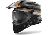 Casco Motocross Airoh Commander 2 Doom, Nero Opaco/Grigio/Marrone, Xs (53/54)