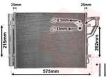 Van Wezel 82005189 - Oe 97606 2H600 Condensatore Aria Condizionata Con Essiccatore Per Elantra (Hd), I30 (Fd), Ceed (Ed), Pro Ceed (Ed)