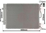 Van Wezel 83005123 - Oe 97606 3E900 Condensatore Aria Condizionata Con Essiccatore Per Sorento I (Jc)