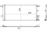 Mahle Ac 961 000S - Oe 8W0816421C Condensatore Aria Condizionata Con Essiccatore Per A4 (8W), A5 (F5), A6 (4A), A7 (4K)