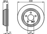 Bosch 0 986 478 472 - Oe A 220 423 01 12 Disco Freno Per Classe S (W220), Classe S (C215)